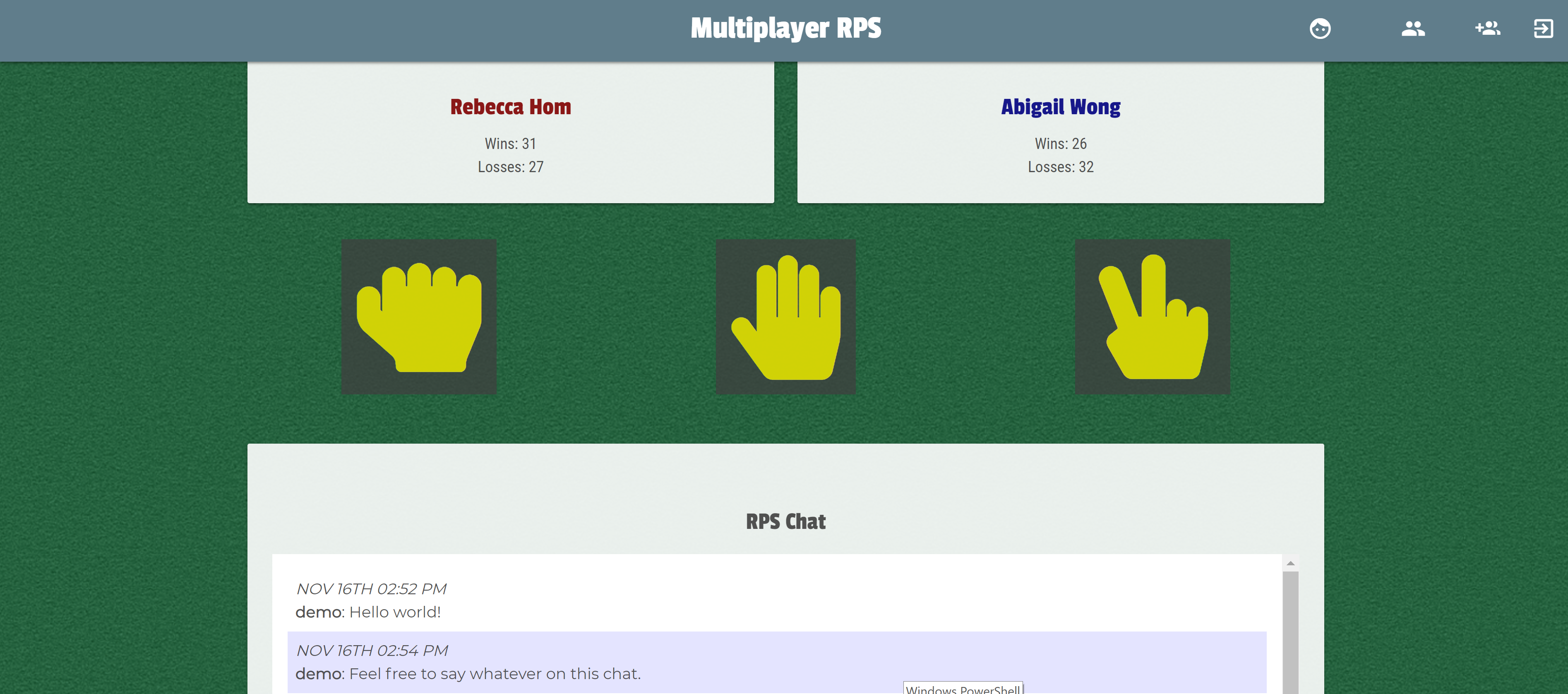 Multiplayer Rock-Paper-Scissors